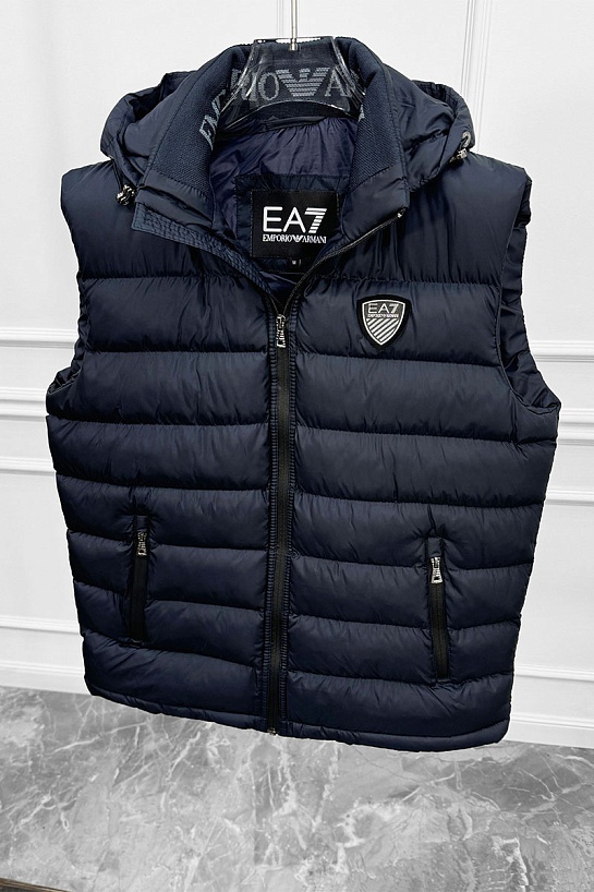 Мужской тёмно-синий жилет Emporio Armani 7