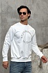 Белый свитшот Emporio Armani logo embroidery