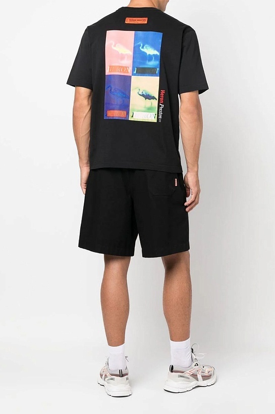 Чёрная оверсайз футболка Heron Preston Multi Censored logo-print