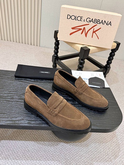 Мужские замшевые лоферы Dolce & Gabbana   