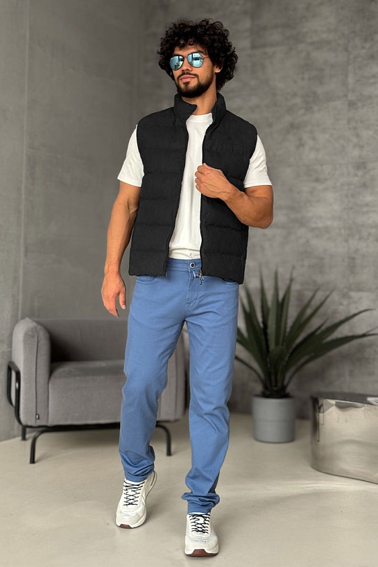 Мужской чёрный жилет Loro Piana