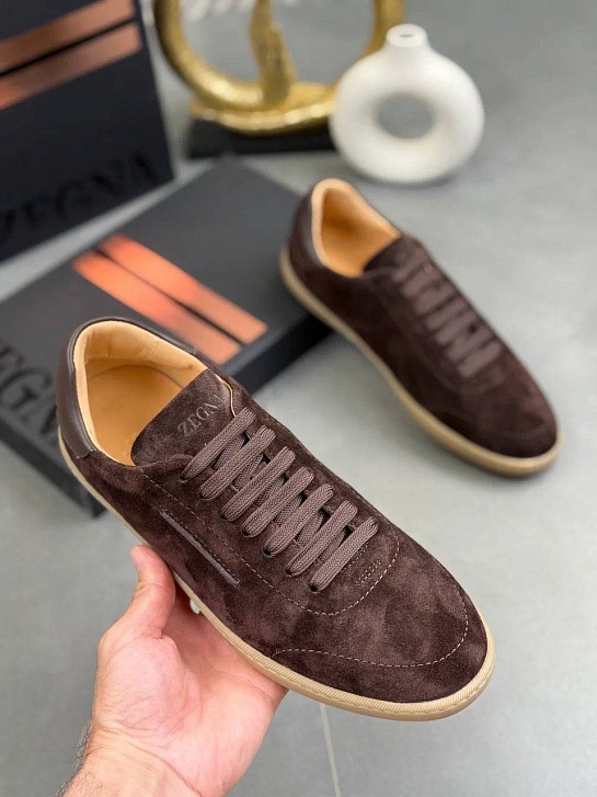 Мужские замшевые кроссовки Zegna "232"