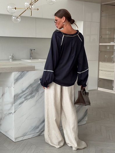 Женские льняные брюки Max Mara   