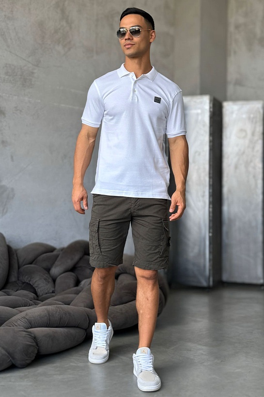 Мужское белое поло Hugo Boss