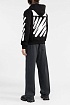 Чёрная оверсайз кофта Off-White Wave diag print