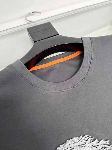 Мужская футболка Hermes horse logo - Grey   