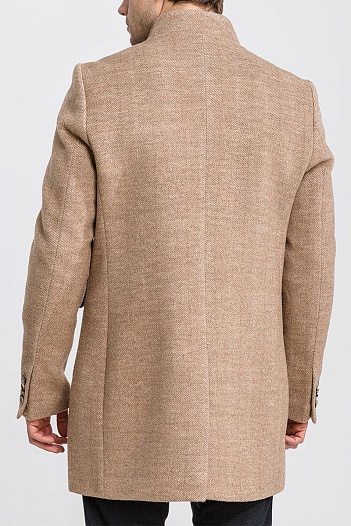 Кашемировое пальто Loro Piana logo-embroidered - Brown   