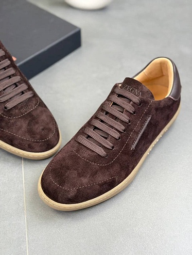 Мужские замшевые кроссовки Zegna "232"   