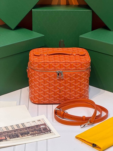 Кожаная сумка Goyard Muse Vanity Case ​premium 20x16x14 см   