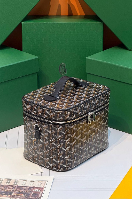 Кожаная сумка Goyard Muse Vanity Case ​premium 20x16x14 см