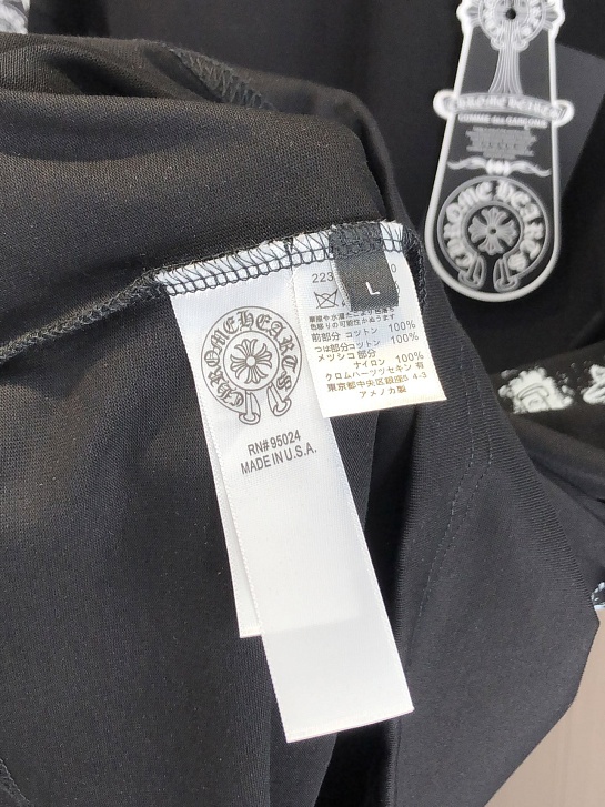 Чёрная оверсайз футболка Chrome Hearts Premium