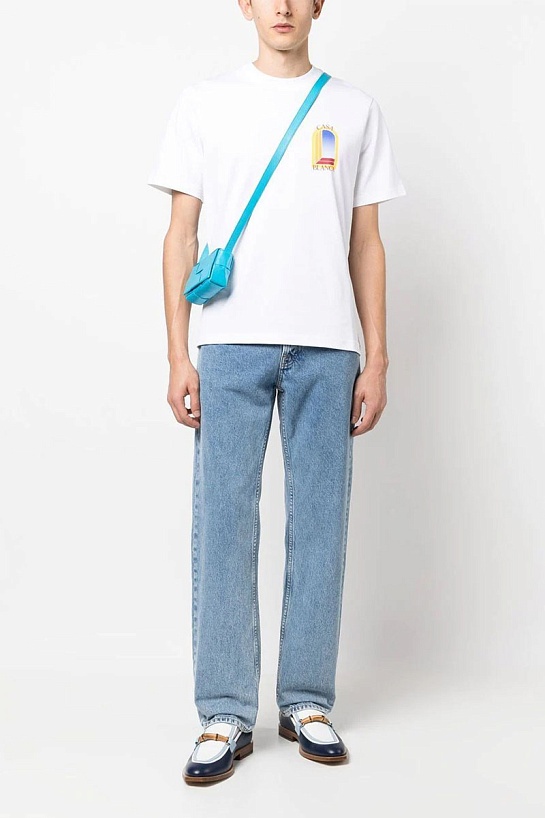 Белая футболка Casablanca L'Arche De Jour