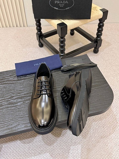 Лакированные ботинки Prada premium - Black   