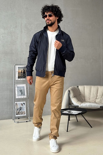 Мужская тёмно-синяя куртка Dolce & Gabbana   