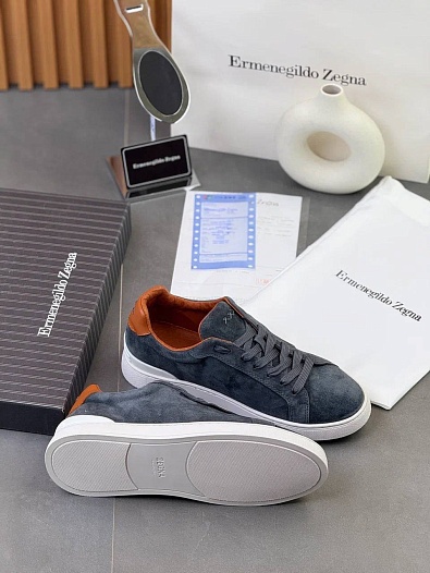 Мужские замшевые кроссовки Ermenegildo Zegna   
