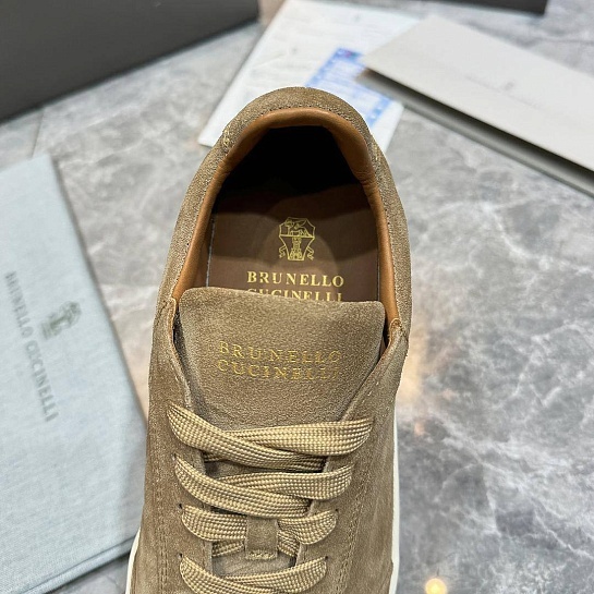 Мужские замшевые кроссовки Brunello Cucinelli