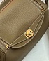 Женская кожаная сумка Hermes Lindy Premium 26x18x13 см - Olive