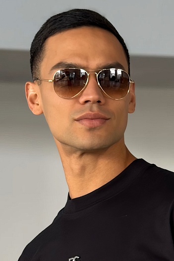 Солнцезащитные очки Ray-Ban Aviator Large Metal - Brown   