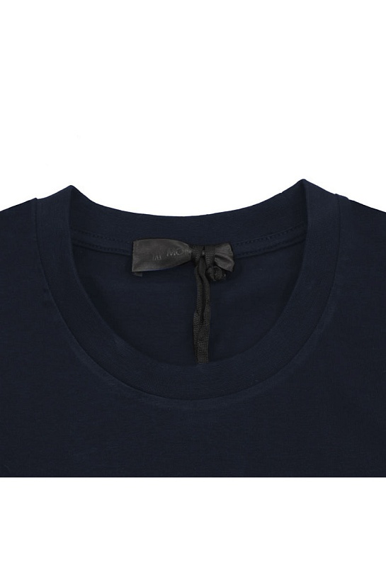 Мужская белая футболка Moncler logo-patch