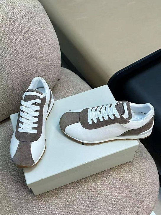 Женские комбинированные кроссовки Brunello Cucinelli low-top premium