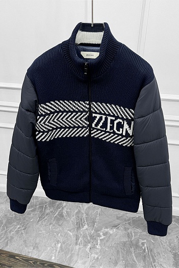 Мужская тёмно-синяя куртка Zegna   