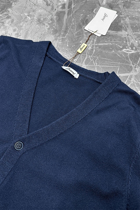 Мужской кардиган Brioni logo-detail - Navy