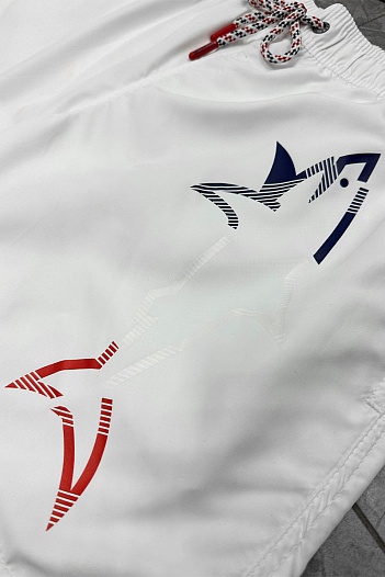 Мужские шорты Paul & Shark белого цвета   