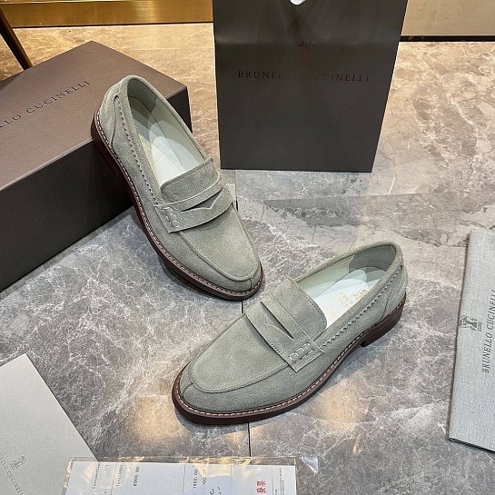 Мужские замшевые лоферы Brunello Cucinelli Premium