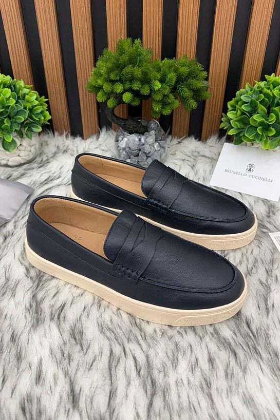 Мужские кожаные лоферы Brunello Cucinelli