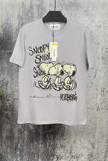 Мужская футболка Iceberg "Snoopy" - Grey   