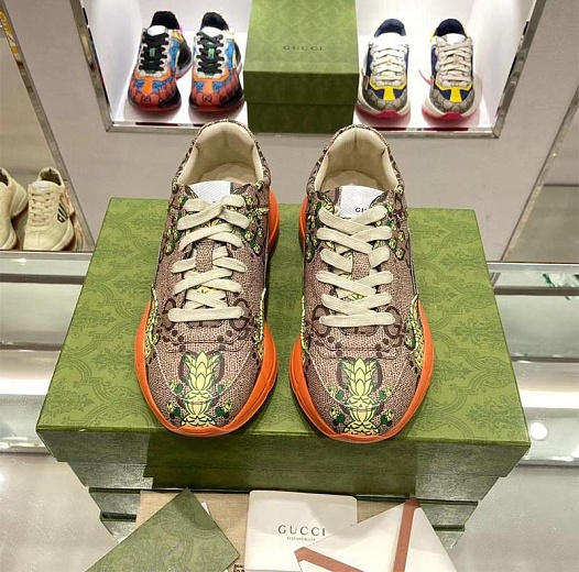 Женские кроссовки GG Rhyton "Pineapple"   