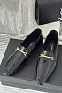 Женские кожаные лоферы чёрного цвета Yves Saint Laurent premium