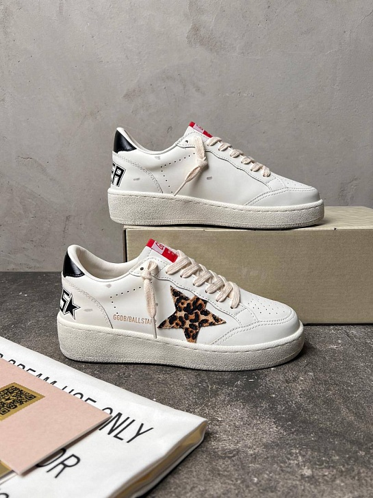 Женские кожаные кроссовки Golden Goose Super-Star premium