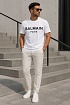 Футболка белого цвета Balmain Paris logo-print