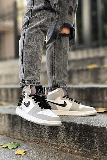 Кроссовки Nike Air Jordan 1 Mid - Light Smoke Grey   