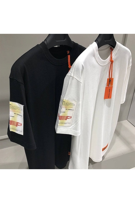 Чёрная оверсайз футболка Heron Preston