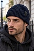 Шапка синего цвета Calvin Klein logo-patch