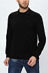Чёрное поло с длинным рукавом Tommy Hilfiger