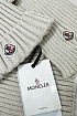 Комплект из шапки и шарфа бежевого цвета Moncler logo-patch