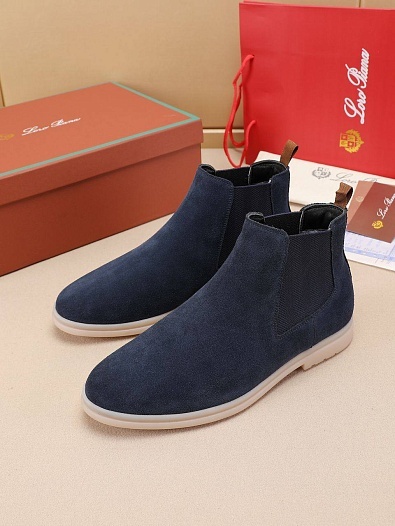 Замшевые ботинки с мехом Loro Piana   