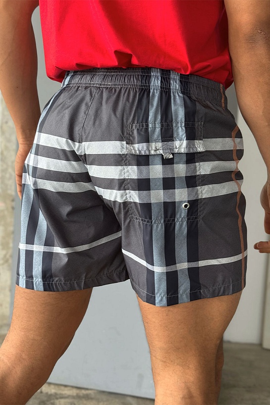 Мужские серые шорты Burberry London Check