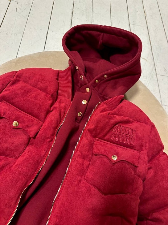 Женский бордовый костюм тройка MIU MIU