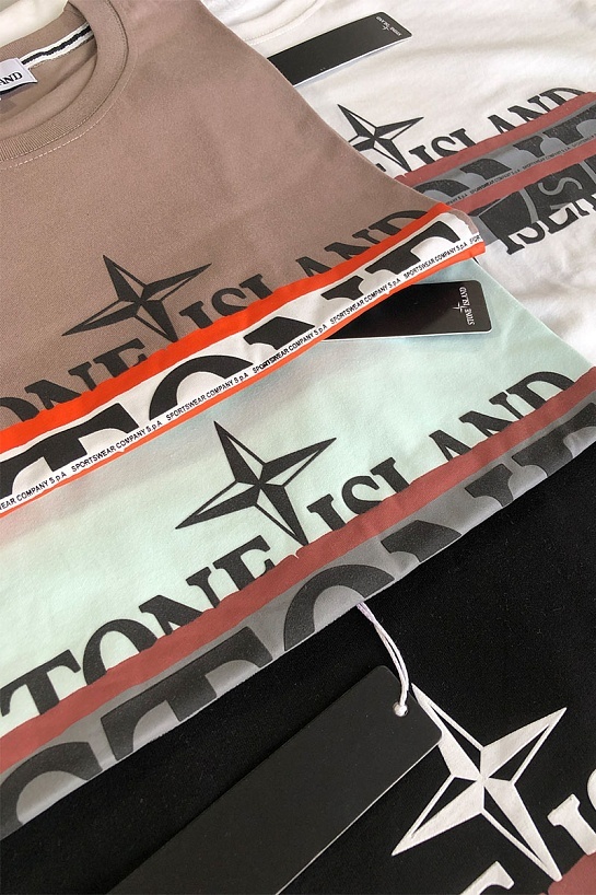 Мужская футболка белого цвета Stone Island