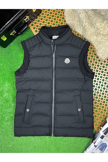 Мужской брендовый жилет Moncler чёрного цвета   