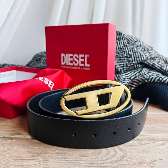 Кожаный ремень Diesel D-buckle (ширина 4 см)
