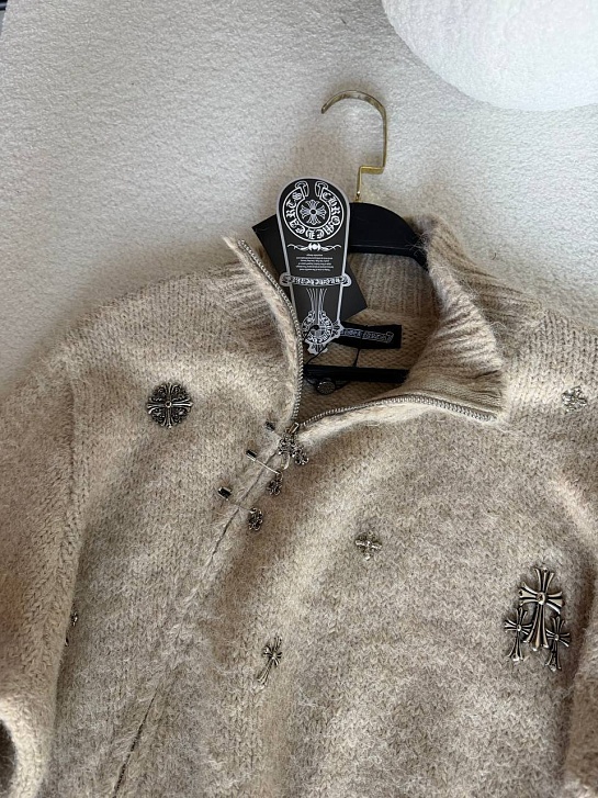 Женский шерстяной свитер Chrome Hearts premium