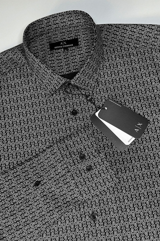 Мужская чёрная рубашка Armani Exchange