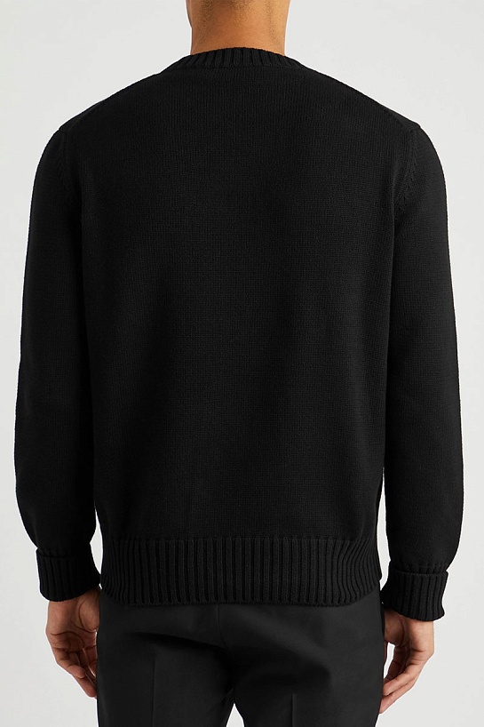 Мужской чёрный свитер Alexander McQueen