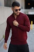 Мужской бордовый джемпер Lacoste Zip Neck