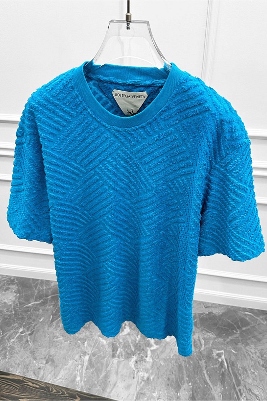 Синяя оверсайз футболка Bottega Veneta